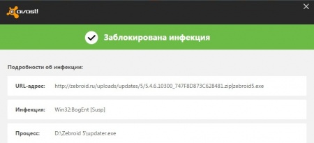 аваст заблокирована инфекция